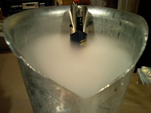 Dry ice smoke