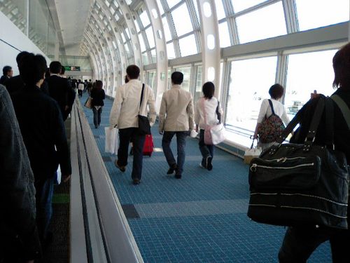 Long walk at Haneda Airport