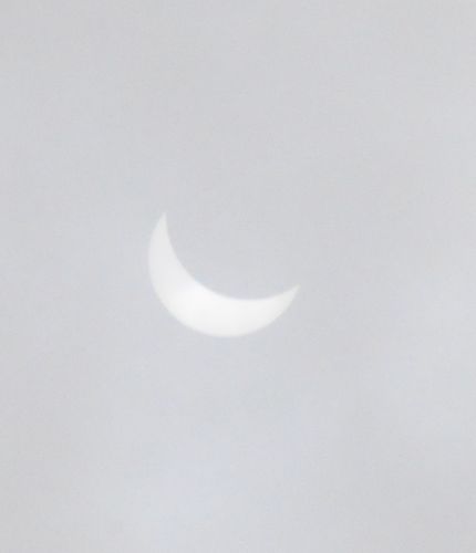 Eclipse in Tokyo at 11:19 under the cloud