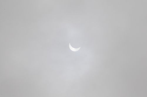 Eclipse in Tokyo at 11:19 under the cloud