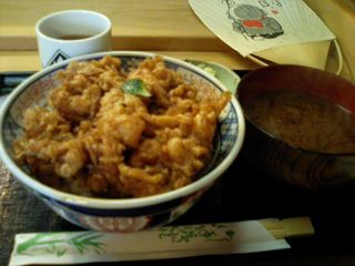 かき揚げ丼 & 赤だし