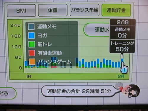 Wii Fit as of Feb 18, the 49th day