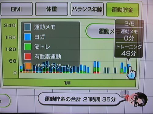 Wii Fit as of Feb 5, 36th day