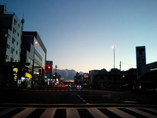 Clear sky but big dark cloud in front