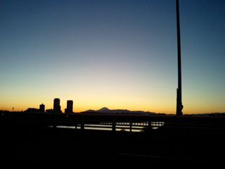 Mt. Fuji from Tama River